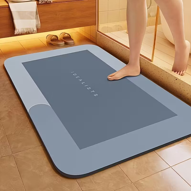 1pc Ultra-Absorbent Silica Gel Bath Mat