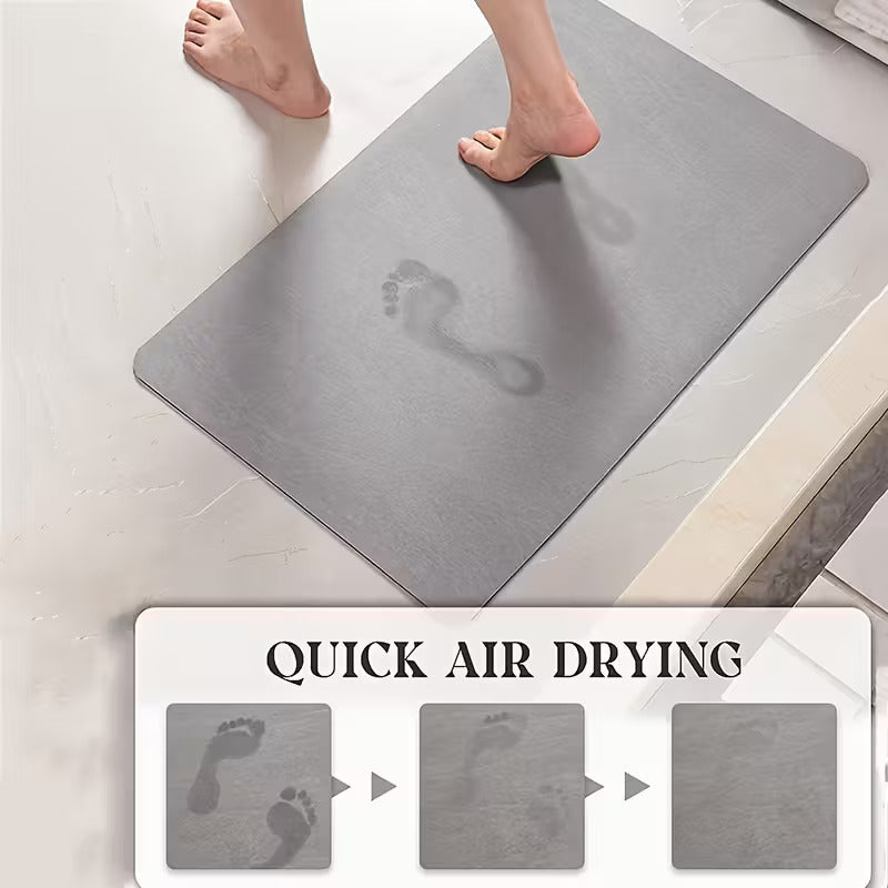 1pc Ultra-Absorbent Silica Gel Bath Mat