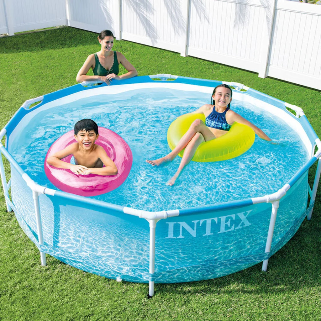 Intex Beachside Metal Frame Pool  (Blue)