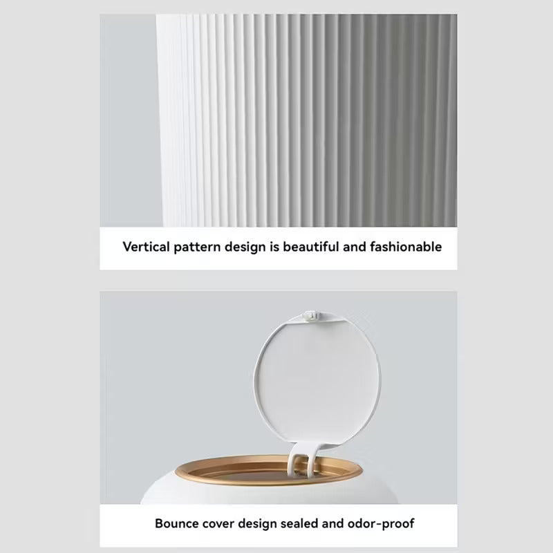 Oval Plastic Garbage Bin with Lid