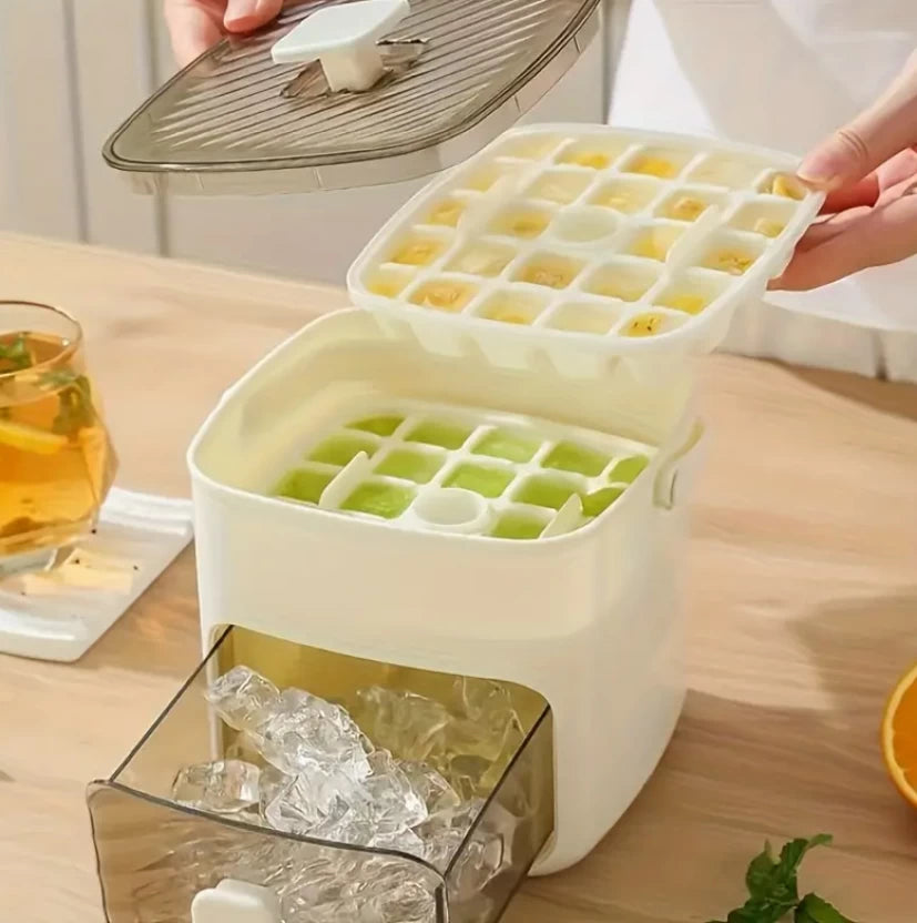 Portable Ice Maker with One-Touch Operation & Dual Storage Bin