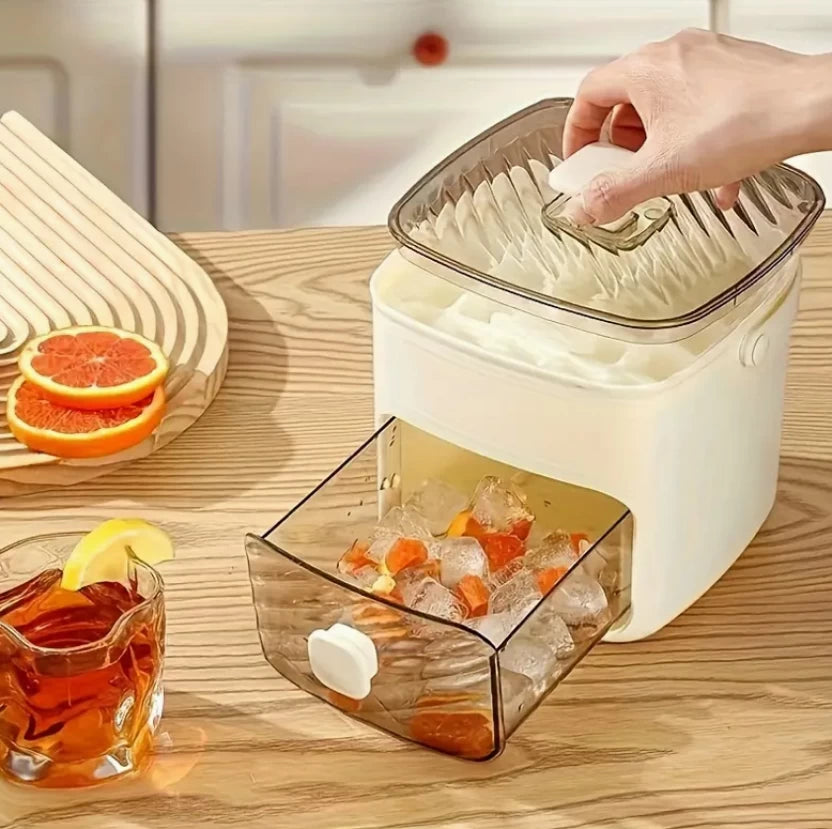 Portable Ice Maker with One-Touch Operation & Dual Storage Bin