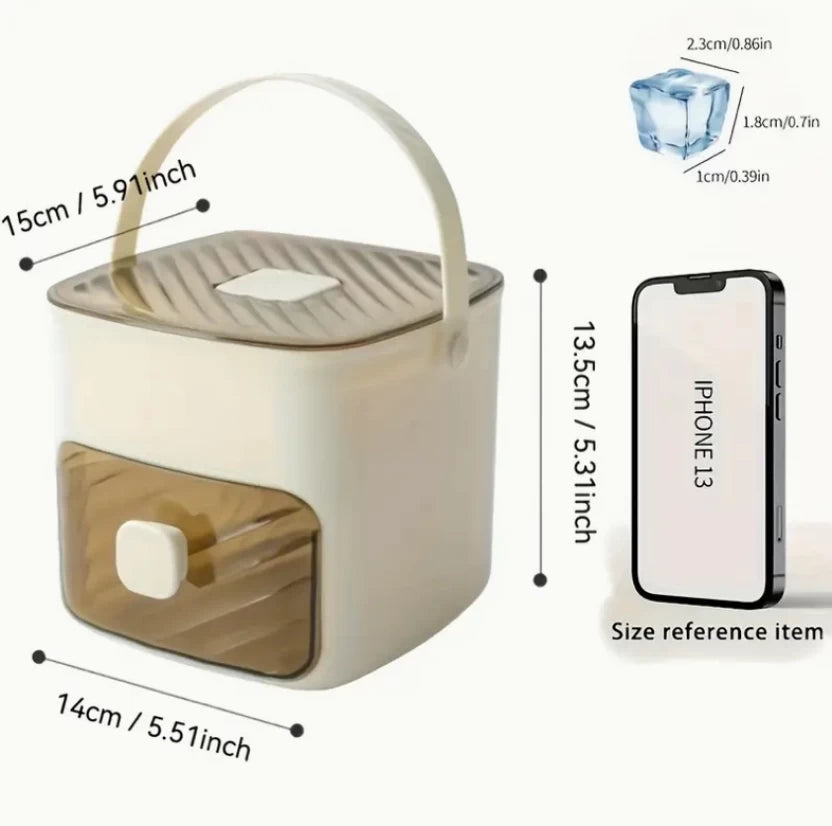 Portable Ice Maker with One-Touch Operation & Dual Storage Bin