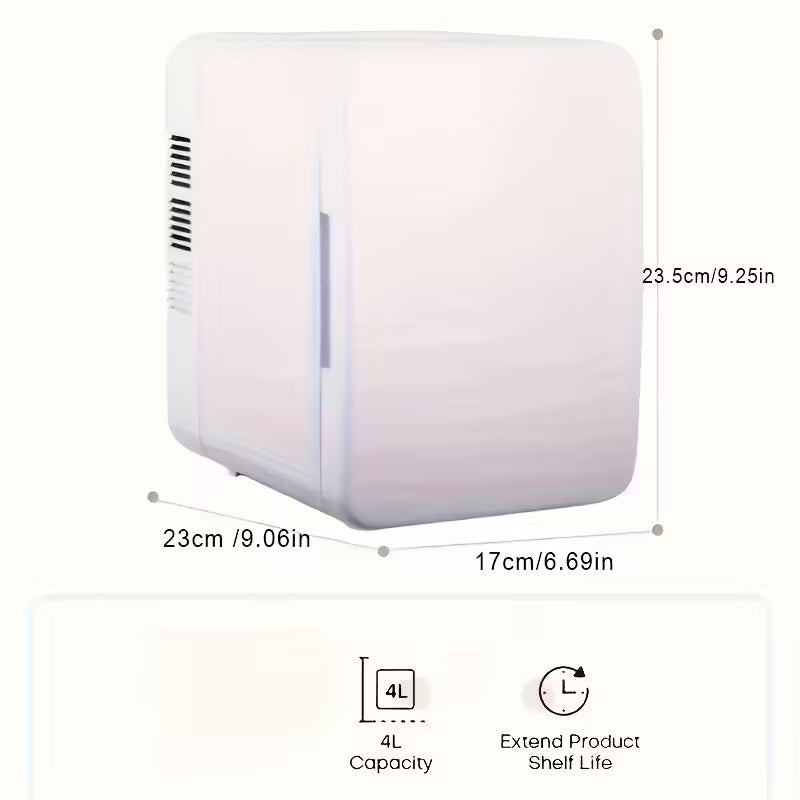 Portable Mini Refrigerator with Lockable Door & USB Power