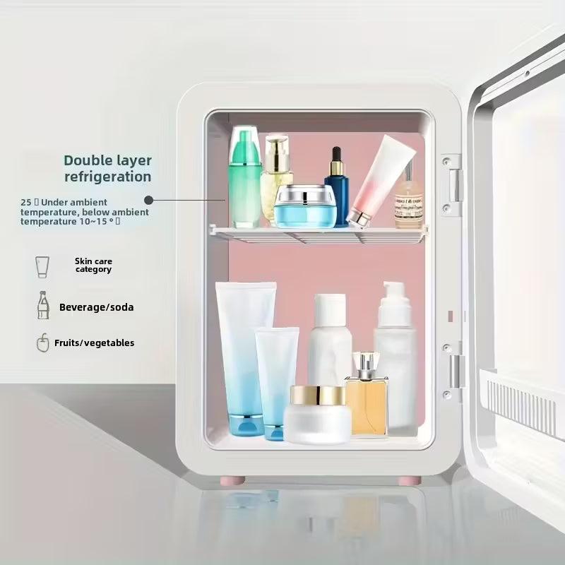 Portable Mini Refrigerator with Lockable Door & USB Power