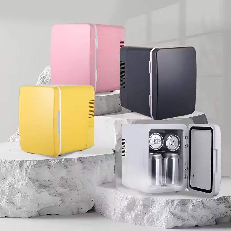 Portable Mini Refrigerator with Lockable Door & USB Power