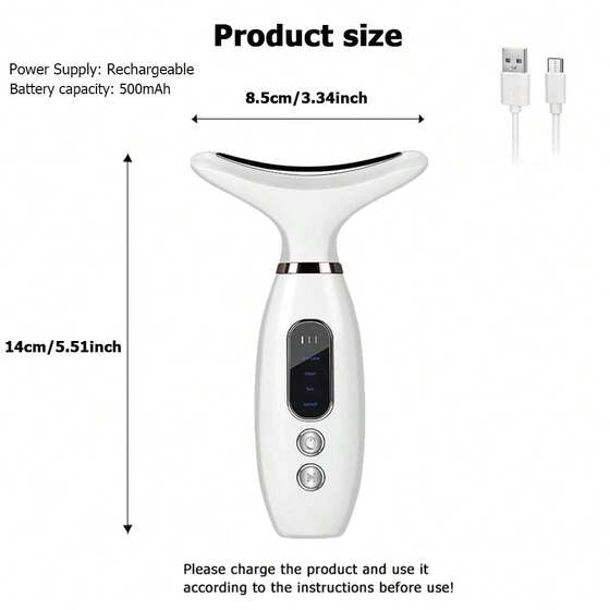 Rechargeable Facial and Neck Skincare Device