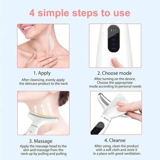 Rechargeable Facial and Neck Skincare Device