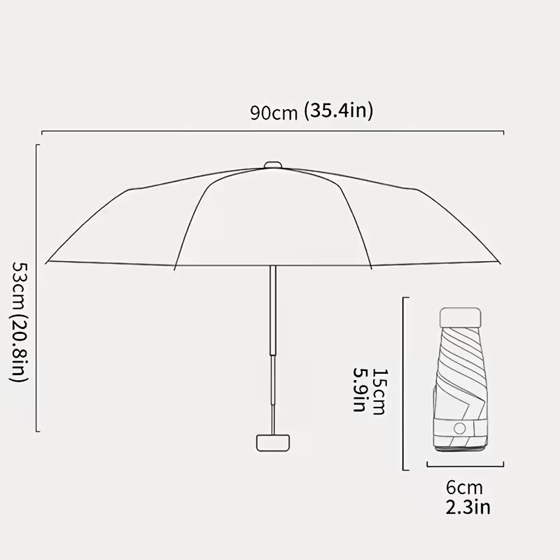 Small Mini Umbrella With Case